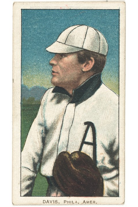 1909-11 T206 Harry Davis (Davis On Front), Philadelphia Athletics (front)