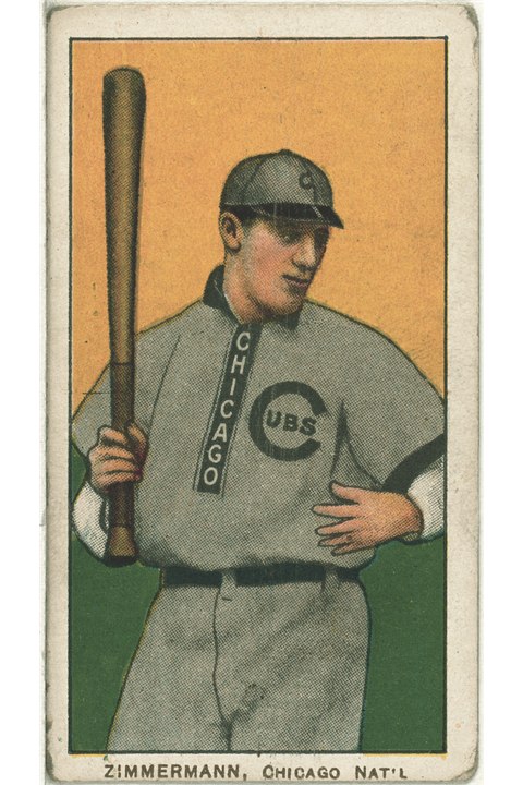 1909-11 T206 Heinie Zimmerman, Chicago Cubs (front)