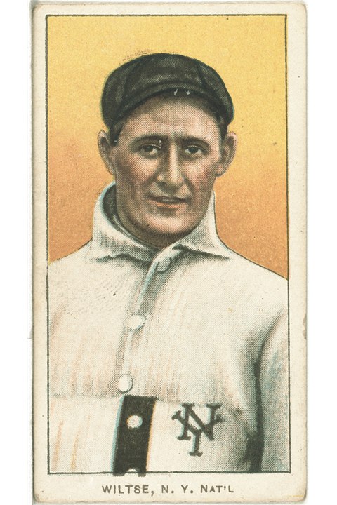 1909-11 T206 Hooks Wiltse (Portrait - With Cap), New York Giants (front)