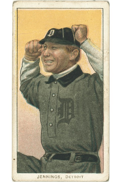 1909-11 T206 Hughie Jennings (One Hand Showing), Detroit Tigers (front)