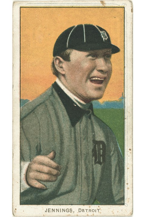 1909-11 T206 Hughie Jennings (Two Hands Showing), Detroit Tigers (front)