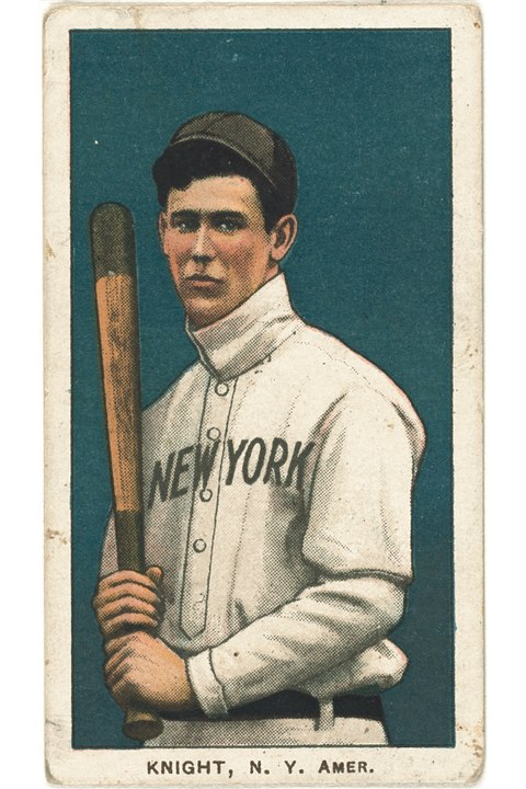 1909-11 T206 Jack Knight (With Bat), New York Highlanders (front)
