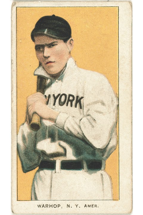 1909-11 T206 Jack Warhop, New York Highlanders (front)