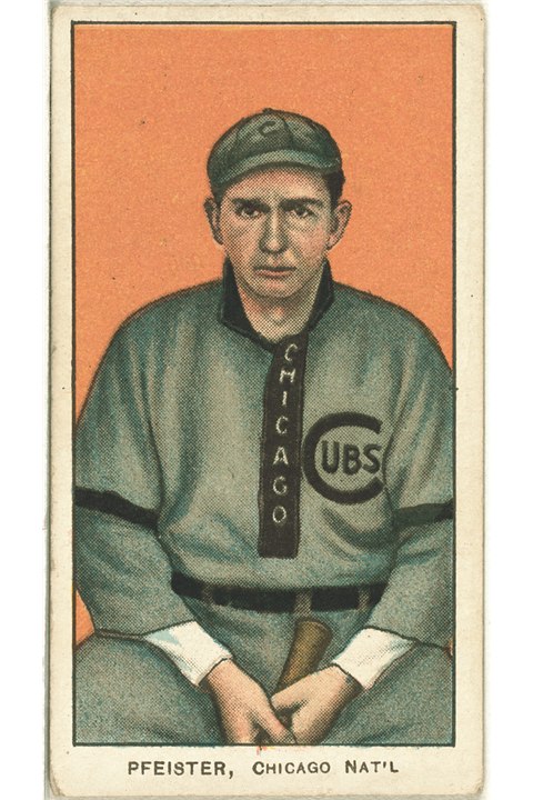 1909-11 T206 Jake Pfeister (Seated), Chicago Cubs (front)