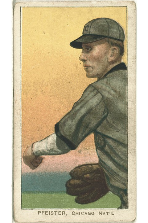 1909-11 T206 Jake Pfeister (Throwing), Chicago Cubs (front)