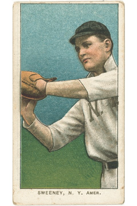 1909-11 T206 Jeff Sweeney, New York Highlanders (front)