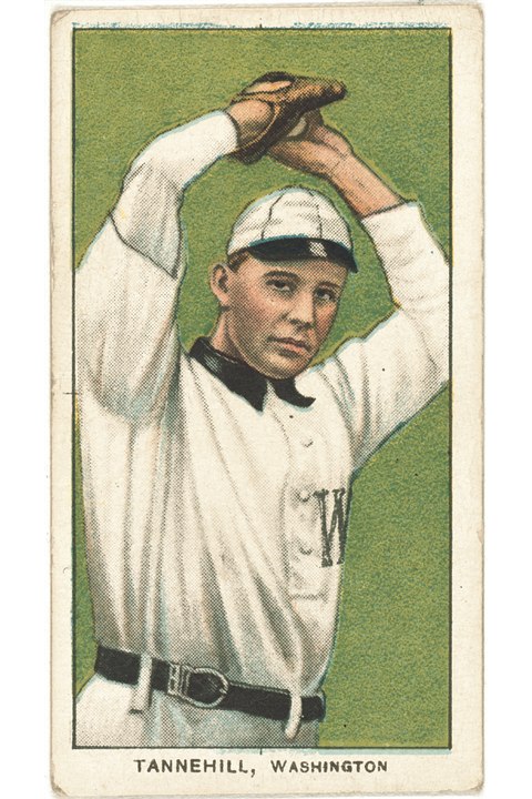 1909-11 T206 Jesse Tannehill, Washington Senators (front)