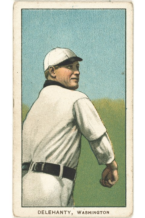 1909-11 T206 Jim Delehanty, Washington Senators (front)