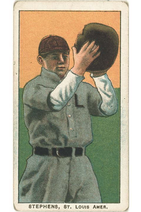1909-11 T206 Jim Stephens, St Louis Browns (front)