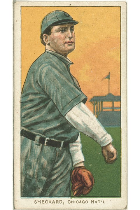 1909-11 T206 Jimmy Sheckard (Glove Showing), Chicago Cubs (front)