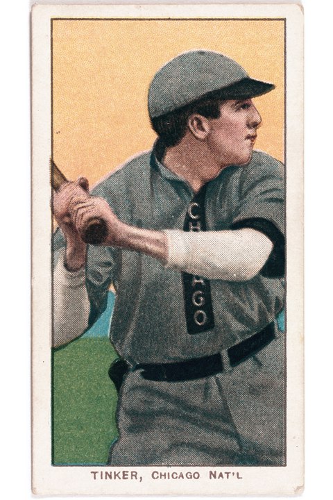 1909-11 T206 Joe Tinker (Bat On Shoulder), Chicago Cubs (front)