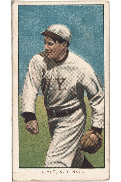 1909-11 T206 Larry Doyle (Throwing), New York Giants (front)