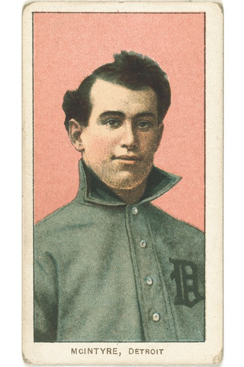 1909-11 T206 Matty McIntyre, Detroit Tigers (front)
