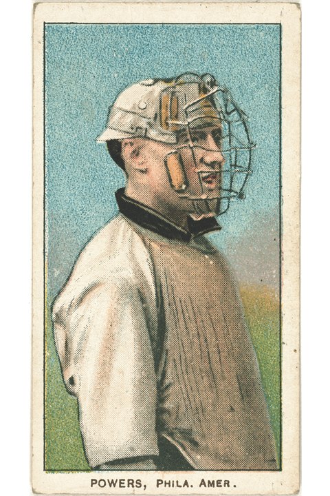 1909-11 T206 Mike Powers, Philadelphia Athletics (front)