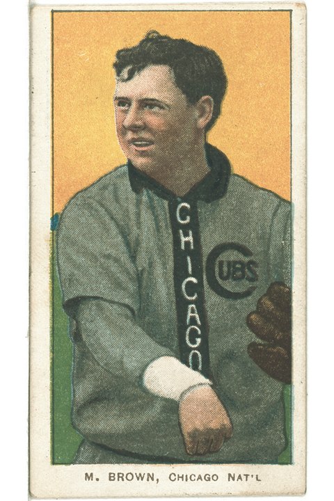 1909-11 T206 Mordecai Brown (Chicago On Shirt), Chicago Cubs (front)