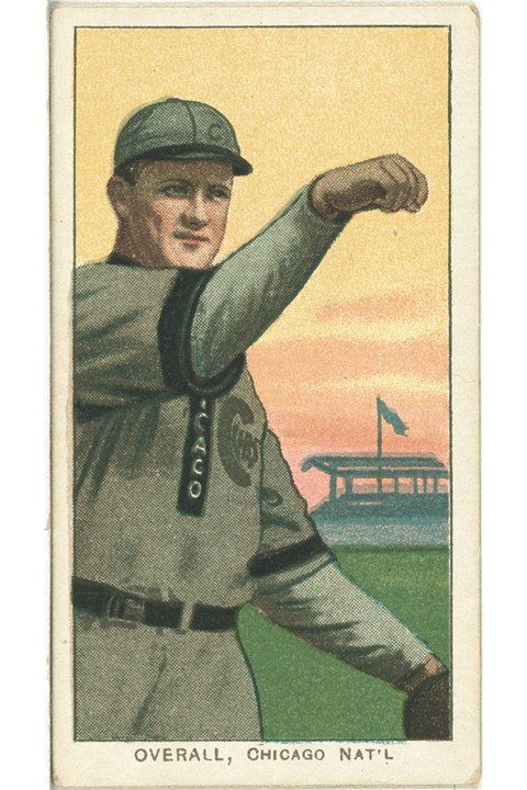 1909-11 T206 Orval Overall (Hands Waist Level), Chicago Cubs (front)