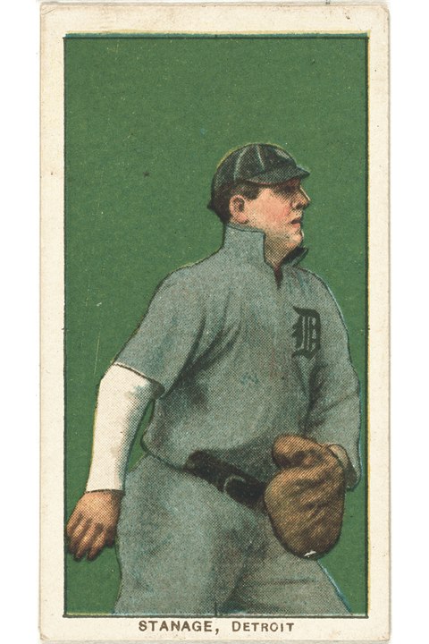 1909-11 T206 Oscar Stanage, Detroit Tigers (front)