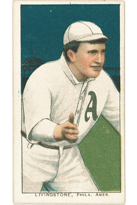 1909-11 T206 Paddy Livingstone, Philadelphia Athletics (front)