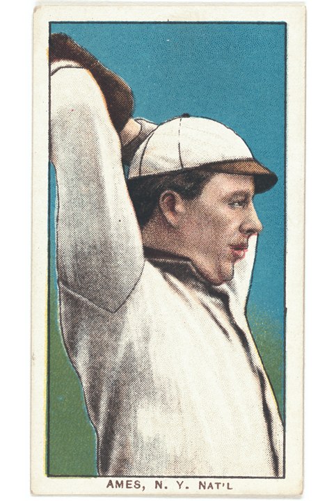 1909-11 T206 Red Ames (Hands Above Head), New York Giants (front)