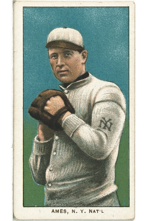 1909-11 T206 Red Ames (Hands At Chest), New York Giants (front)