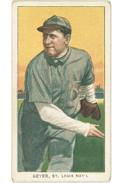 1909-11 T206 Rube Geyer, St Louis Cardinals (front)