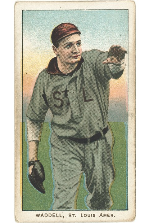 1909-11 T206 Rube Waddell (Throwing), St Louis Browns (front)