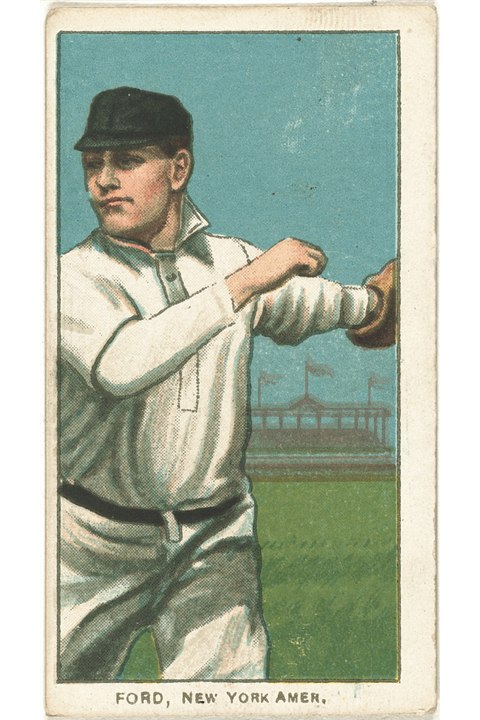 1909-11 T206 Russ Ford, New York Highlanders (front)
