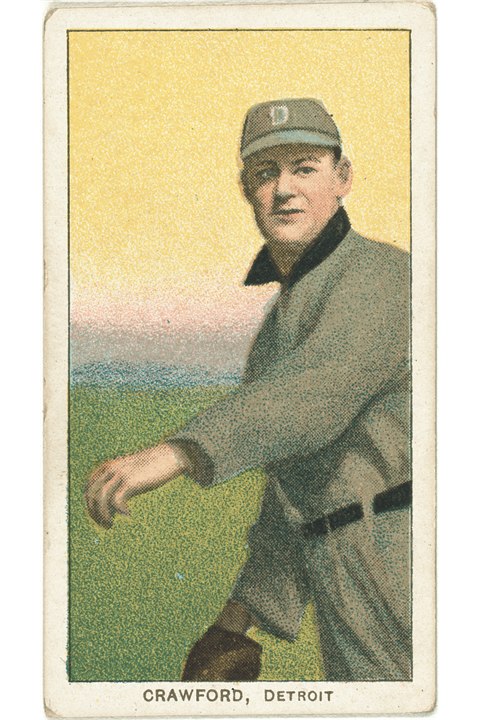 1909-11 T206 Sam Crawford (Throwing), Detroit Tigers (front)