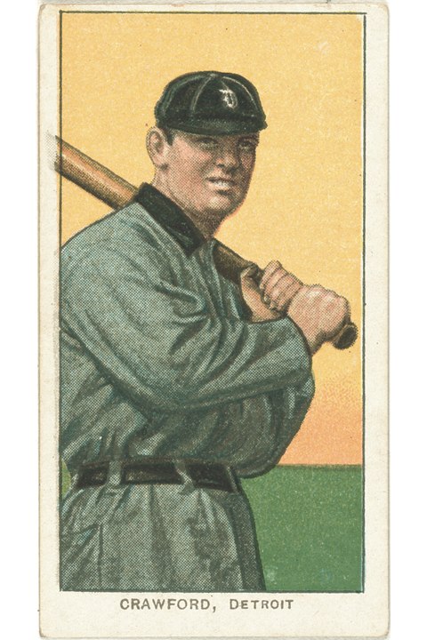 1909-11 T206 Sam Crawford (With Bat), Detroit Tigers (front)