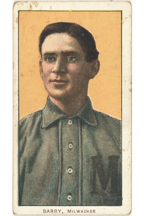1909-11 T206 Shad Barry, Milwaukee Brewers (front)