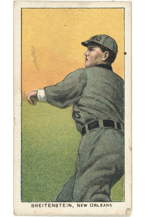 1909-11 T206 Ted Breitenstein, New Orleans Pelicans (front)