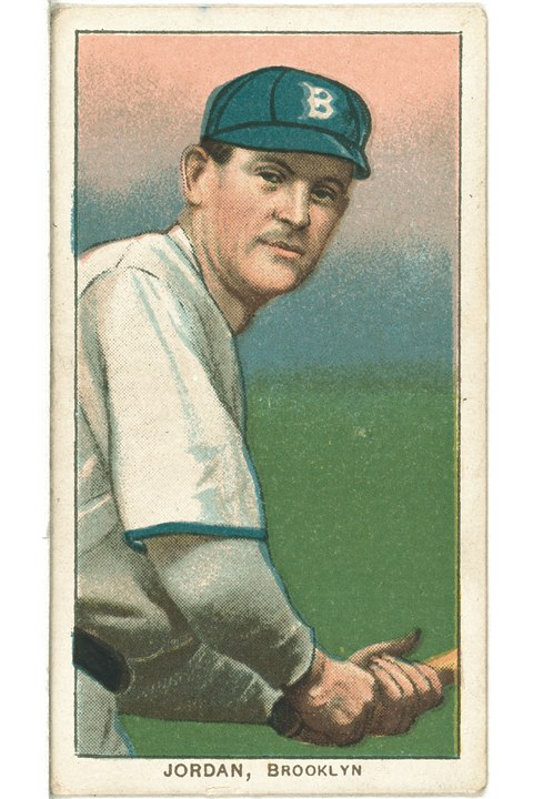 1909-11 T206 Tim Jordan (Batting), Brooklyn Superbas (front)