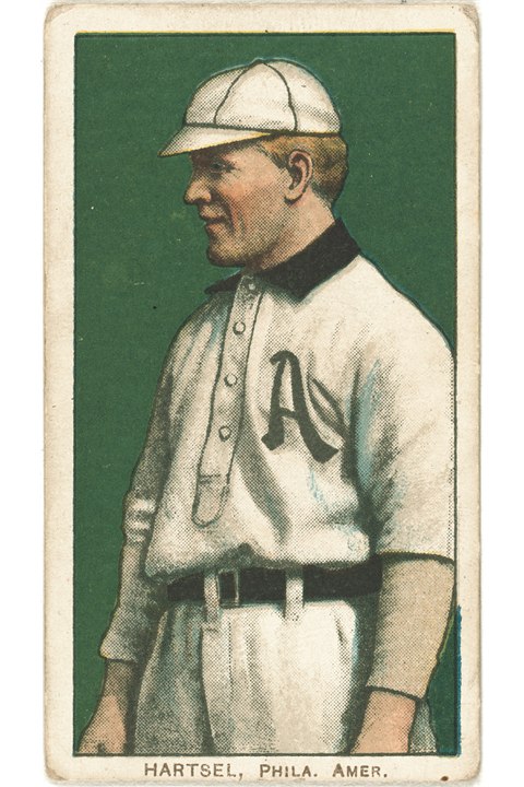 1909-11 T206 Topsy Hartsel, Philadelphia Athletics (front)