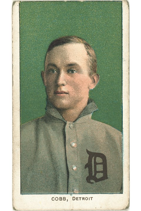 1909-11 T206 Ty Cobb (Portrait - Green), Detroit Tigers (front)