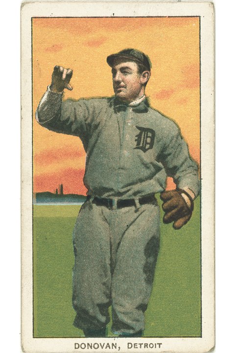 1909-11 T206 Wild Bill Donovan (Throwing), Detroit Tigers (front)
