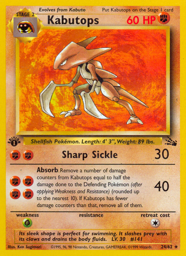 Kabutops 1st Edition