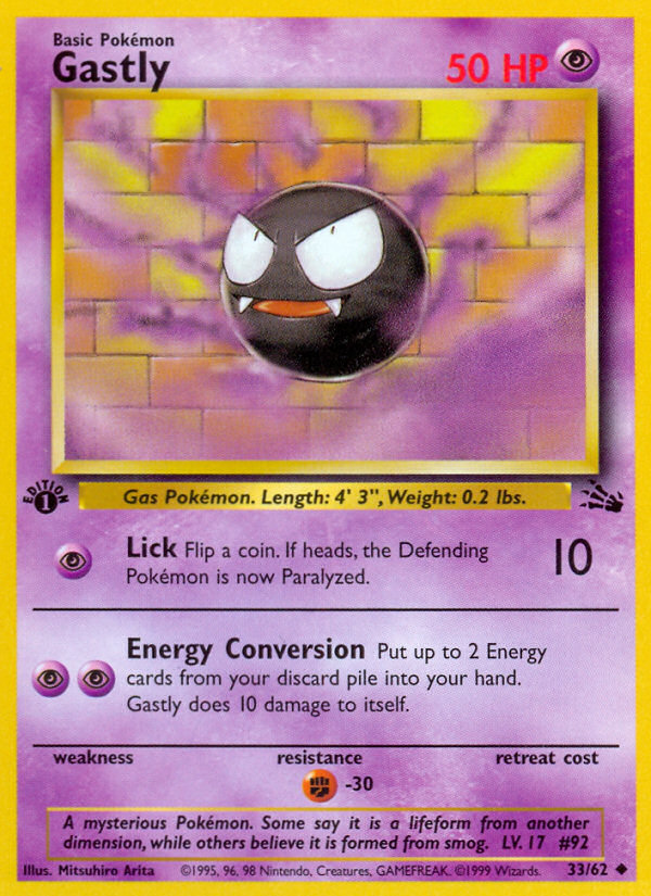 Gastly 1st Edition
