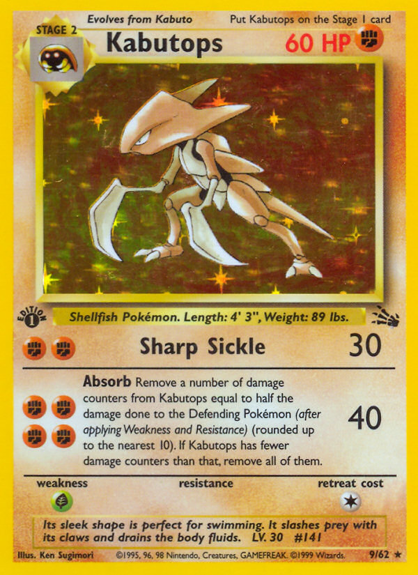 Kabutops 1st Edition
