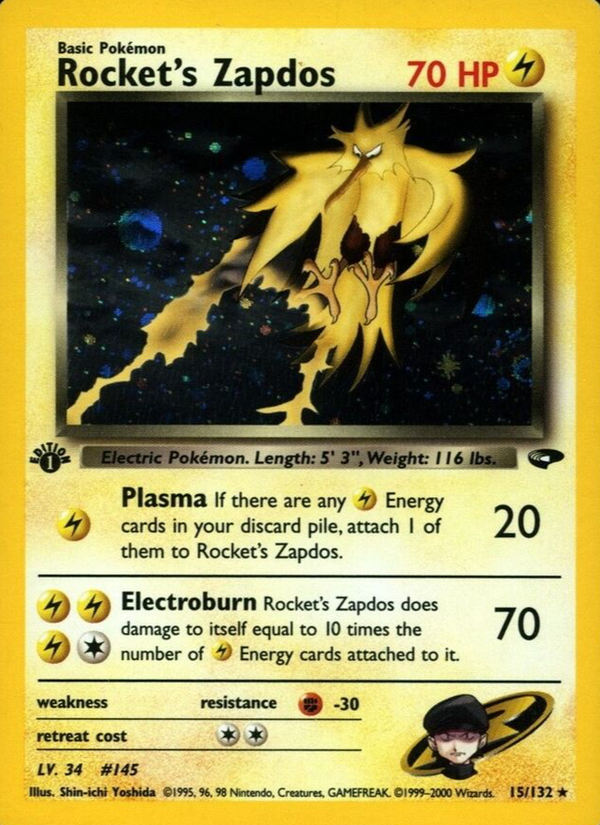 Rocket's Zapdos 1st Edition