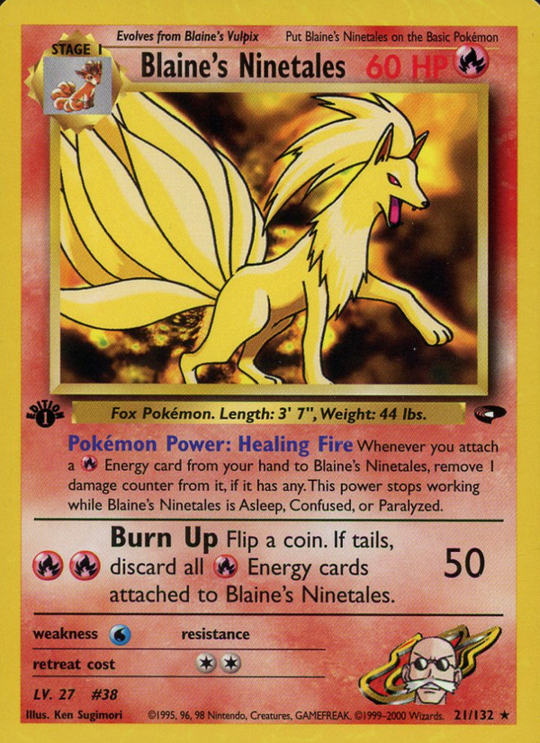 Blaine's Ninetales Gym Challenge #21/132