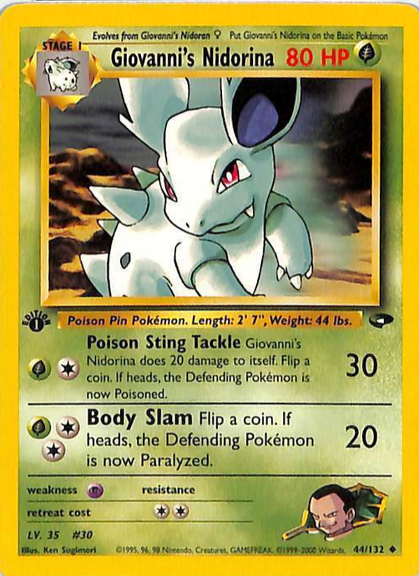 Giovanni's Nidorina 1st Edition