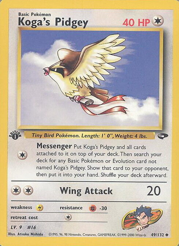 Koga's Pidgey (Lv. 9) 1st Edition