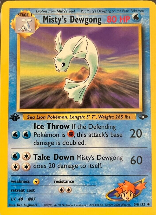 Misty's Dewgong 1st Edition