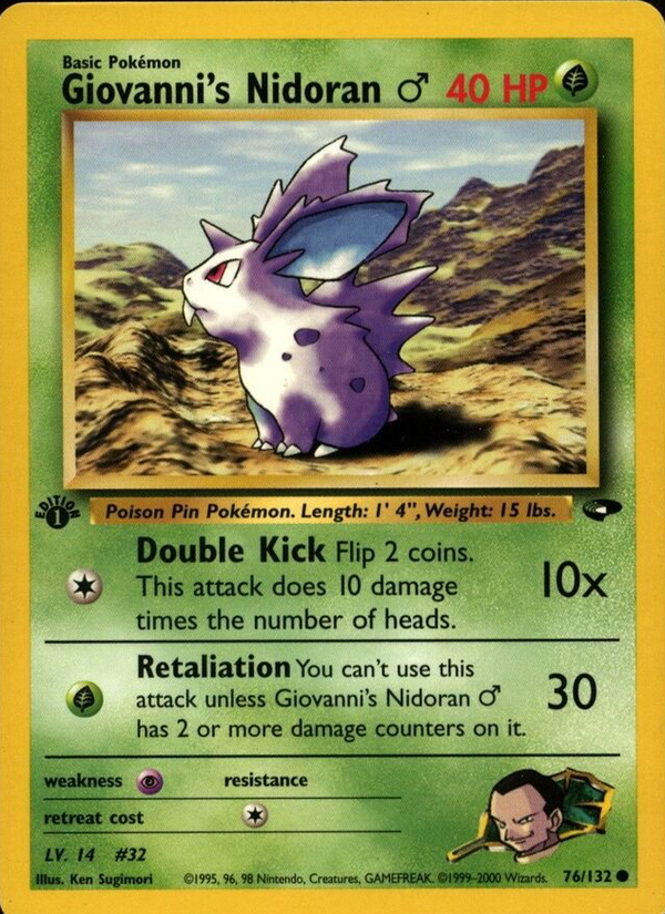 Giovanni's Nidoran ♂ 1st Edition