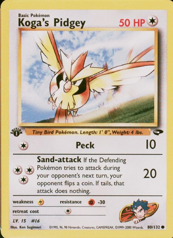 Koga's Pidgey (Lv. 15) 1st Edition