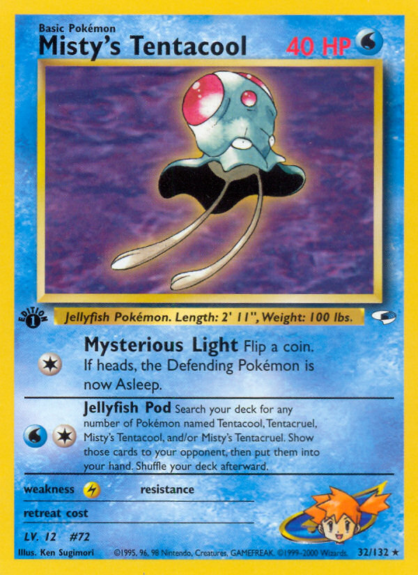 Misty's Tentacool (Lv. 12) 1st Edition