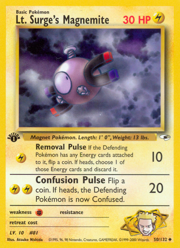 Lt. Surge's Magnemite (Lv. 10) 1st Edition