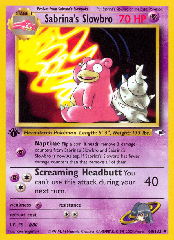 Sabrina's Slowbro 1st Edition