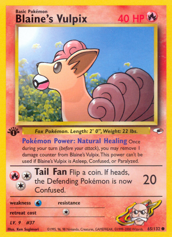 Blaine's Vulpix 1st Edition