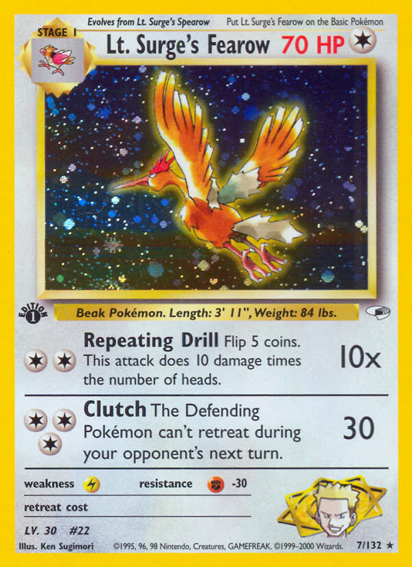 Lt. Surge's Fearow 1st Edition